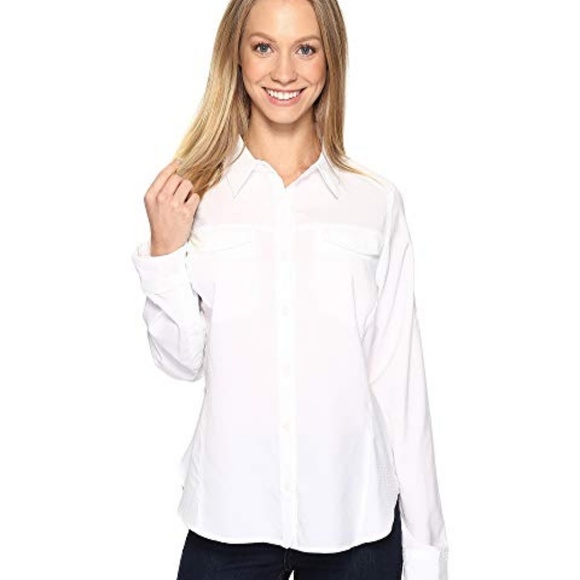 Columbia Tops - COLUMBIA OMNI SHADE  WHITE BUTTON DOWN L